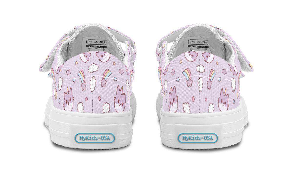 Kids Shoes Low Tops Rainbow And Cats - Skoutley Outdoors LLC