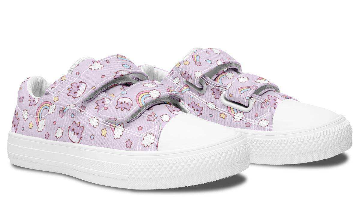 Kids Shoes Low Tops Rainbow And Cats - Skoutley Outdoors LLC