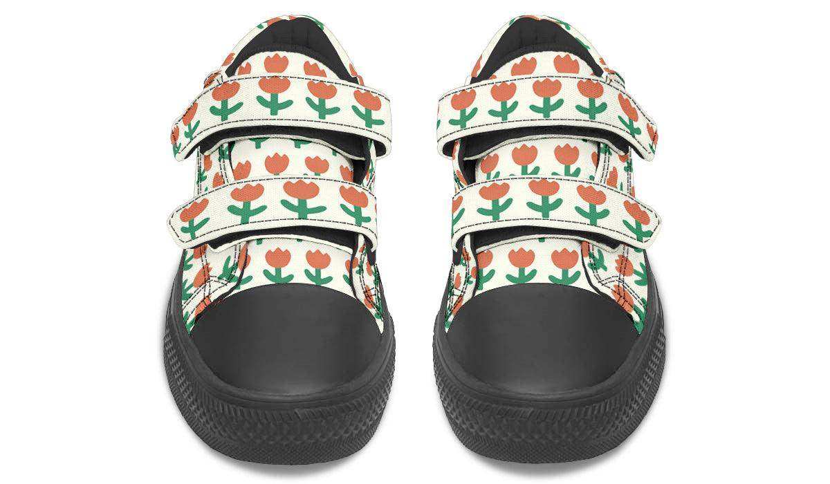 Kids Shoes Low Tops Floral Pattern - Skoutley Outdoors LLC