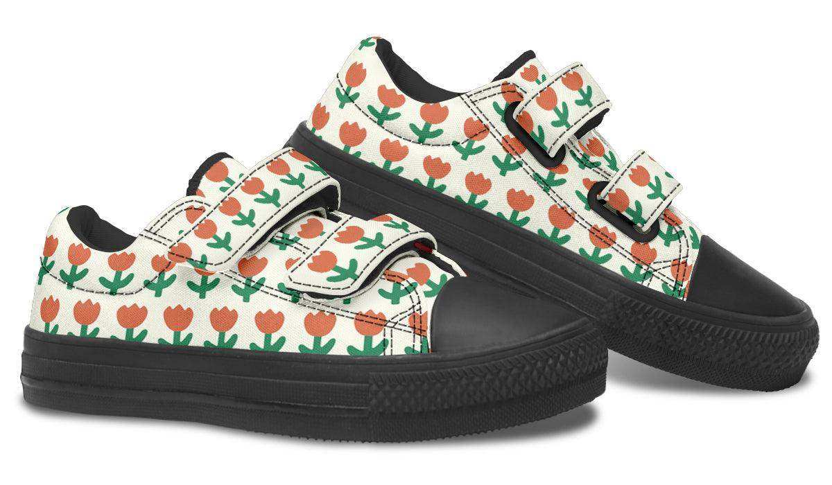 Kids Shoes Low Tops Floral Pattern - Skoutley Outdoors LLC