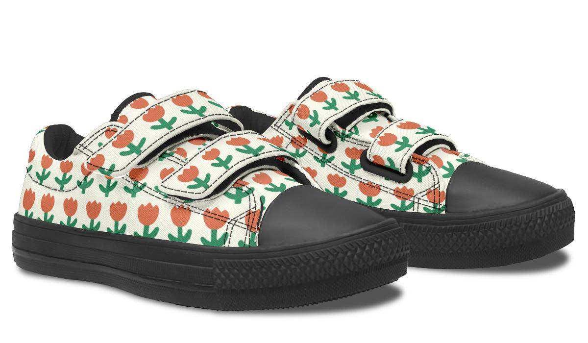 Kids Shoes Low Tops Floral Pattern - Skoutley Outdoors LLC