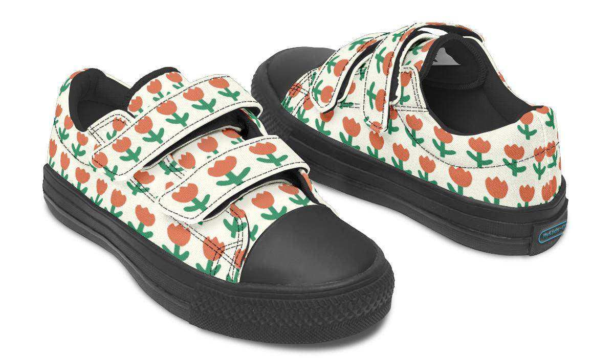 Kids Shoes Low Tops Floral Pattern - Skoutley Outdoors LLC