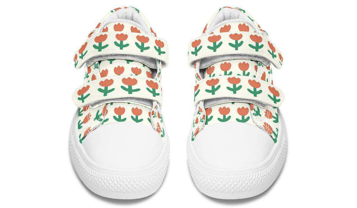 Kids Shoes Low Tops Floral Pattern - Skoutley Outdoors LLC