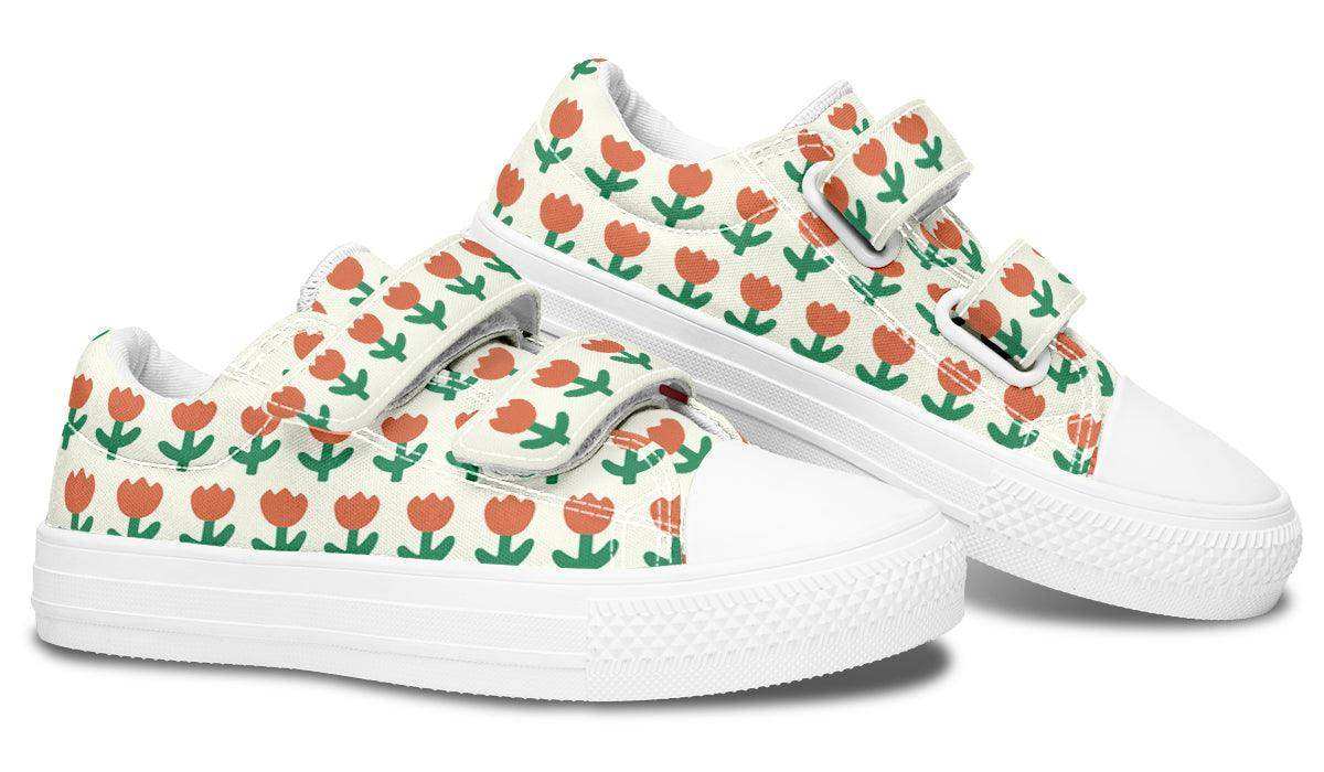 Kids Shoes Low Tops Floral Pattern - Skoutley Outdoors LLC