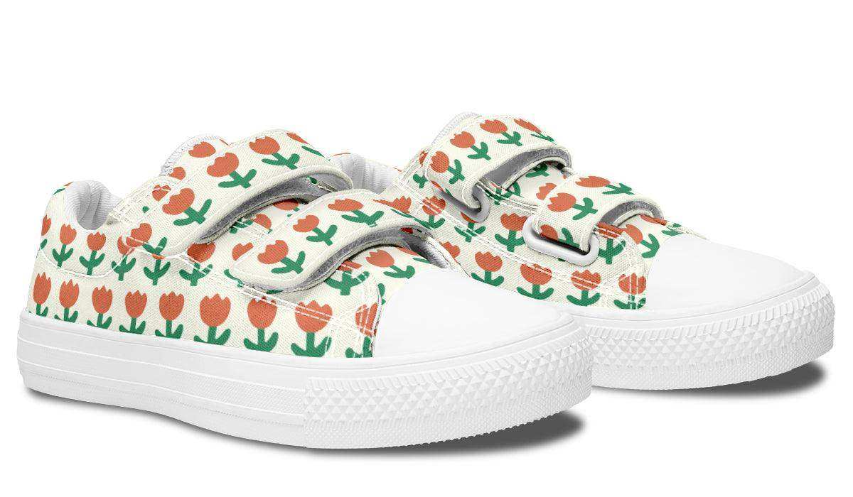 Kids Shoes Low Tops Floral Pattern - Skoutley Outdoors LLC