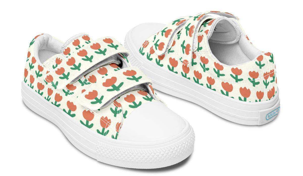 Kids Shoes Low Tops Floral Pattern - Skoutley Outdoors LLC