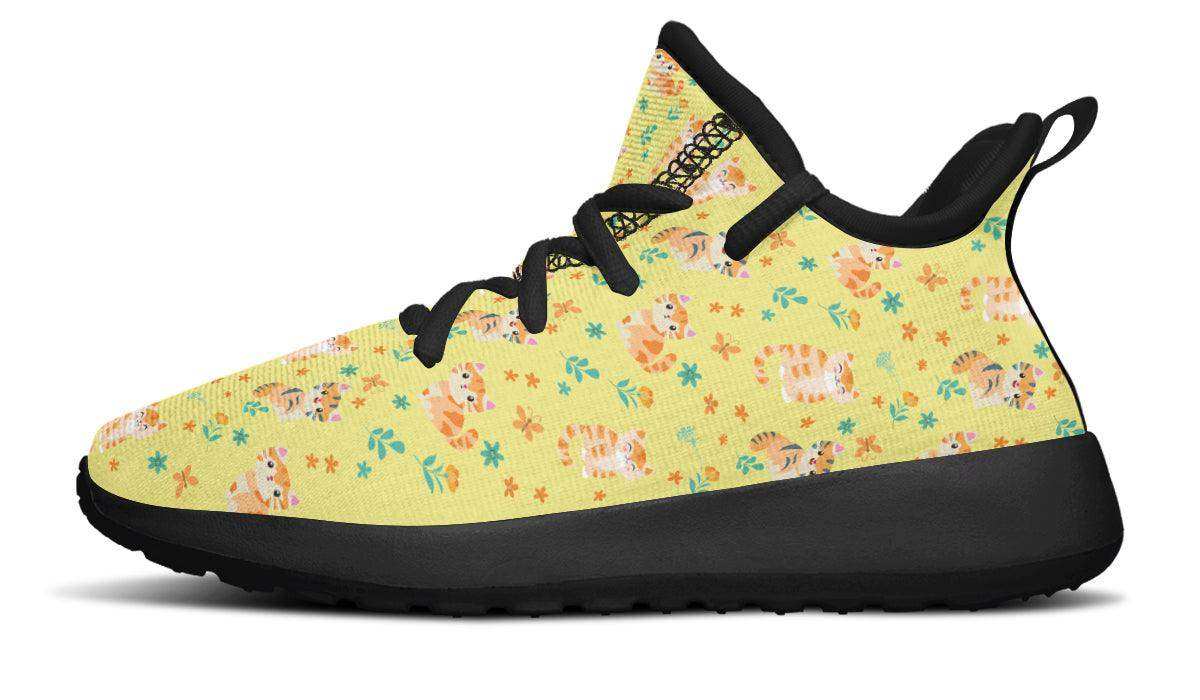 Kids Shoes Sneakers Floral Cats - Skoutley Outdoors LLC