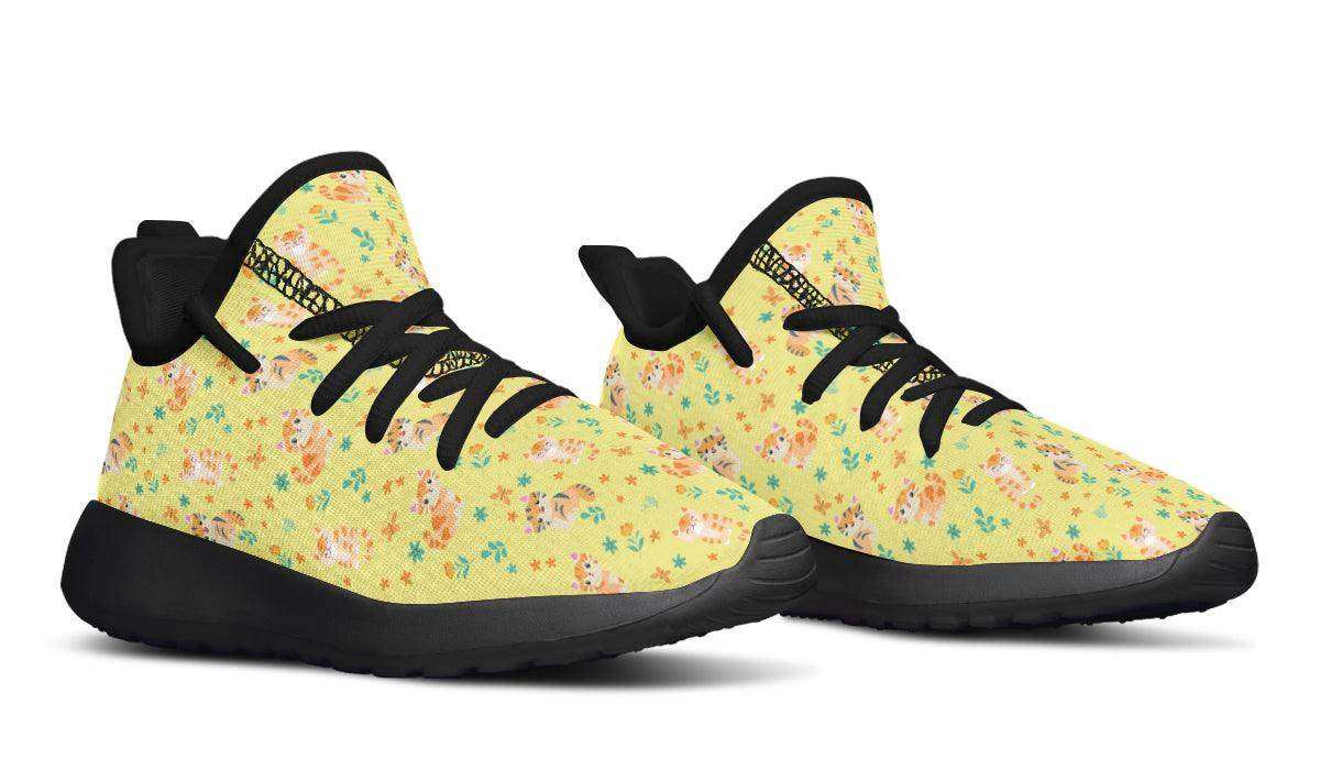 Kids Shoes Sneakers Floral Cats - Skoutley Outdoors LLC