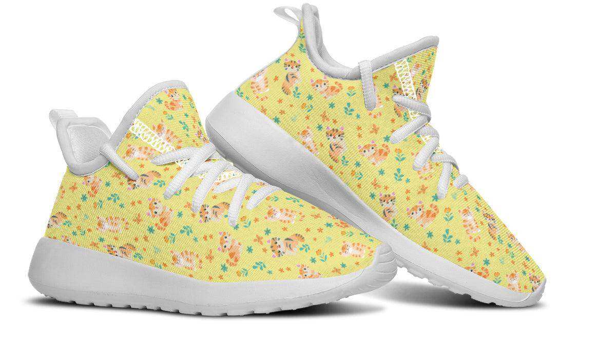 Kids Shoes Sneakers Floral Cats - Skoutley Outdoors LLC