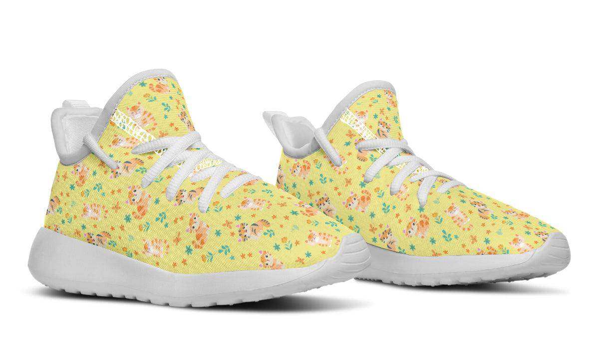 Kids Shoes Sneakers Floral Cats - Skoutley Outdoors LLC