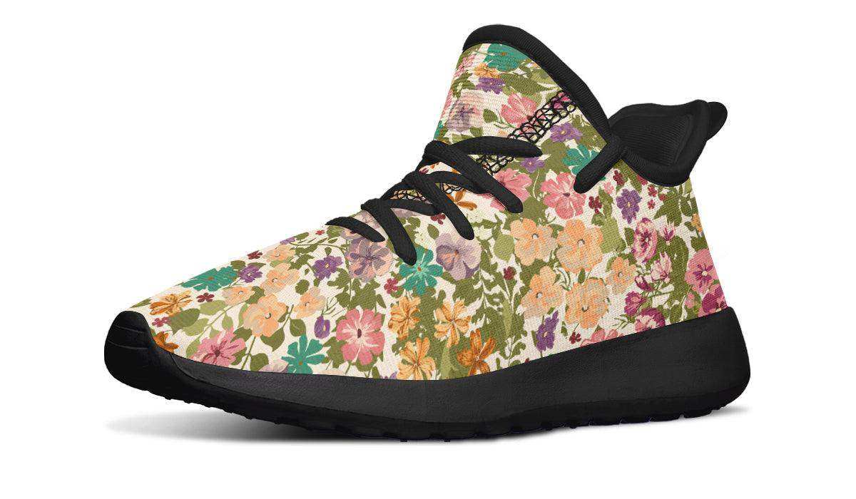 Kids Shoes Sneakers Mixed Flowers Pattern - Skoutley Outdoors LLC