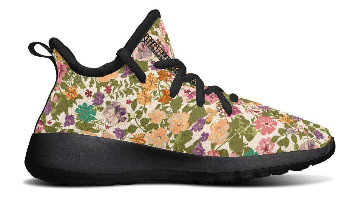 Kids Shoes Sneakers Mixed Flowers Pattern - Skoutley Outdoors LLC