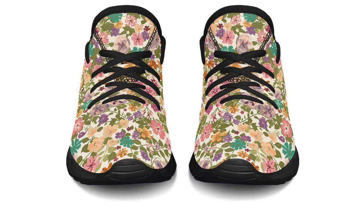 Kids Shoes Sneakers Mixed Flowers Pattern - Skoutley Outdoors LLC