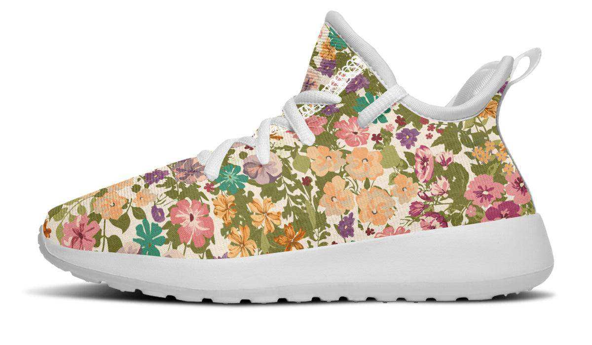 Kids Shoes Sneakers Mixed Flowers Pattern - Skoutley Outdoors LLC