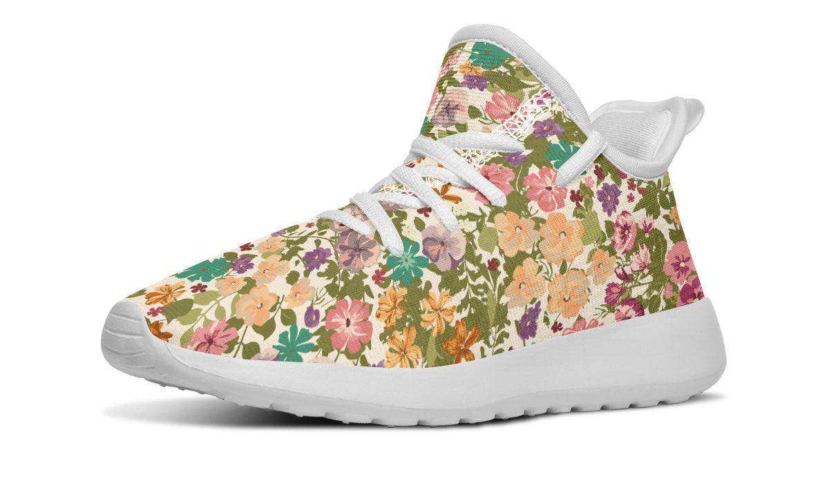 Kids Shoes Sneakers Mixed Flowers Pattern - Skoutley Outdoors LLC