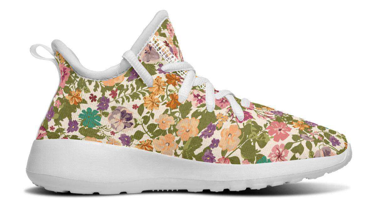 Kids Shoes Sneakers Mixed Flowers Pattern - Skoutley Outdoors LLC