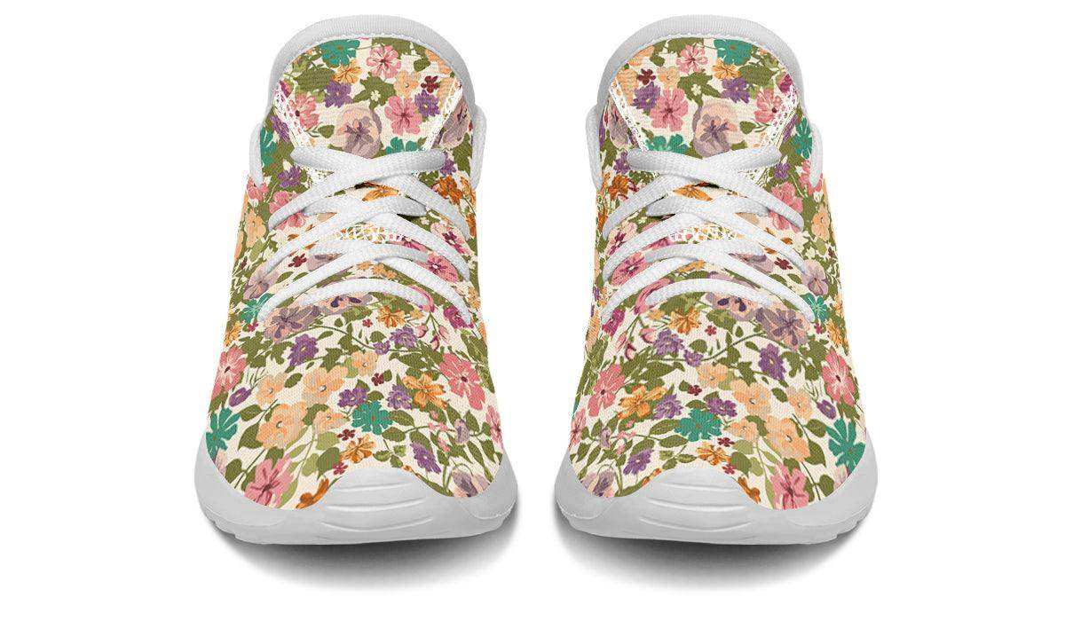 Kids Shoes Sneakers Mixed Flowers Pattern - Skoutley Outdoors LLC