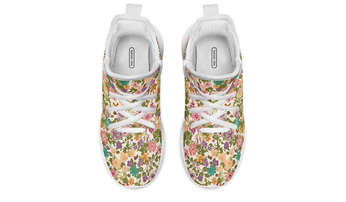 Kids Shoes Sneakers Mixed Flowers Pattern - Skoutley Outdoors LLC