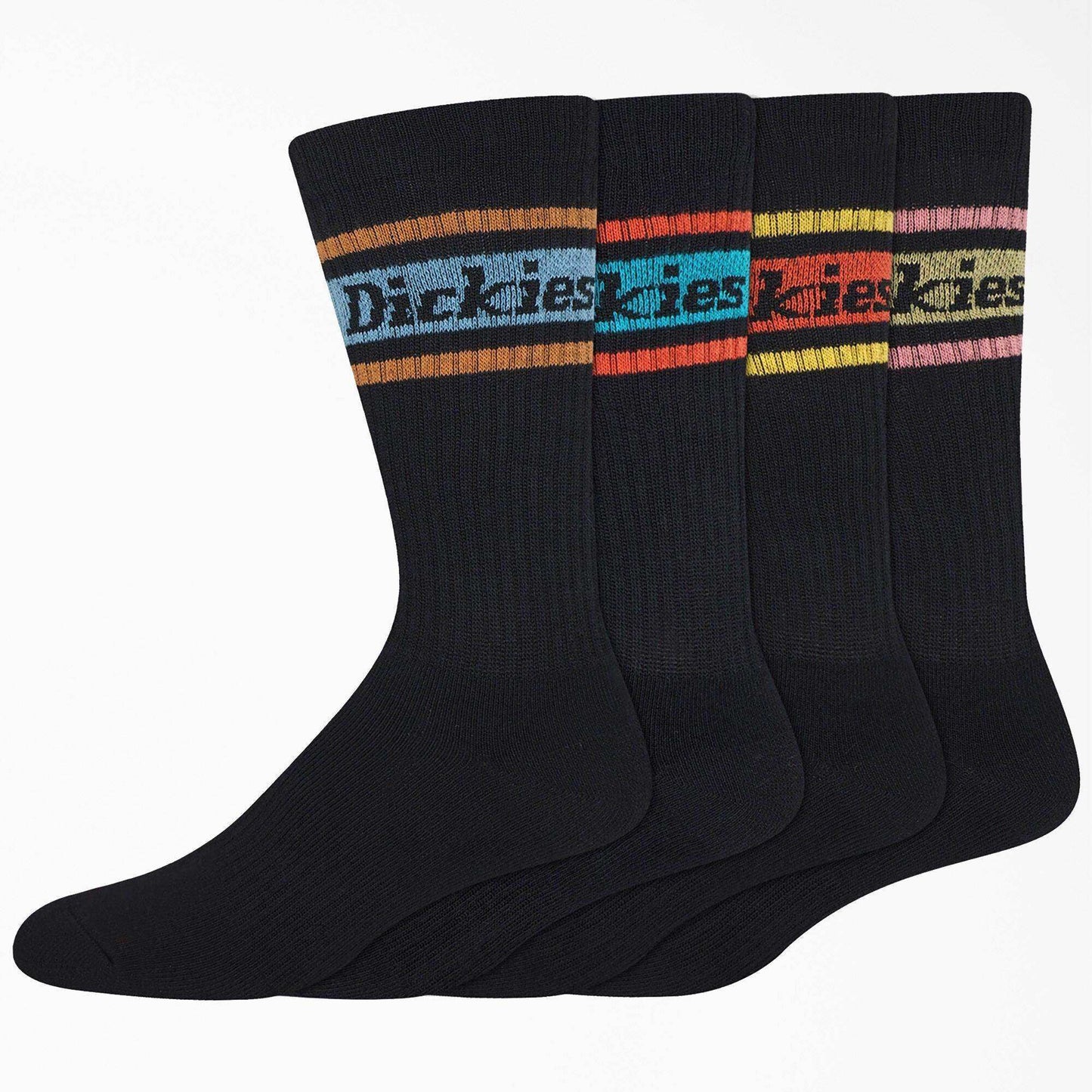 Dickies 4-Pack Skate Rugby Socks - Black Stripe (BKS) - Skoutley Outdoors LLC