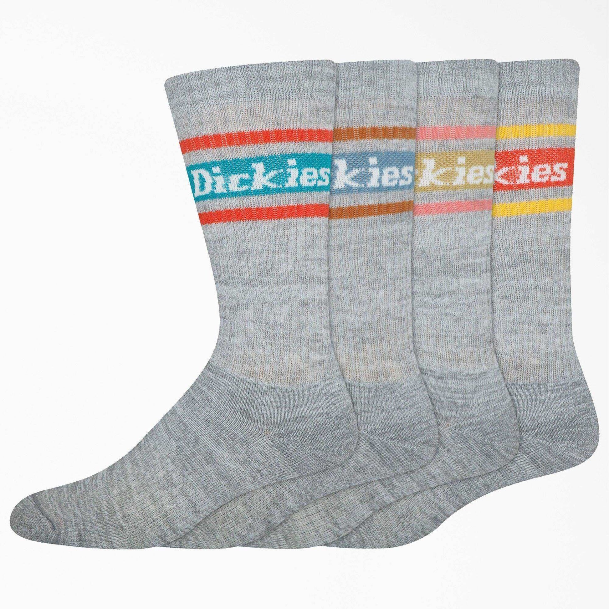 Dickies 4-Pack Skate Rugby Socks - Gray/Spring Stripe (GSP) - Skoutley Outdoors LLC