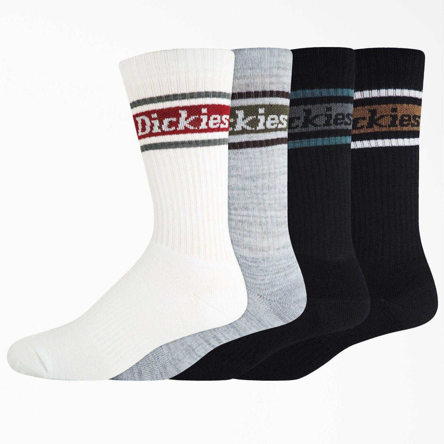 Dickies 4-Pack Skate Rugby Socks - Assorted Colors/ Stripe (QA) - Skoutley Outdoors LLC