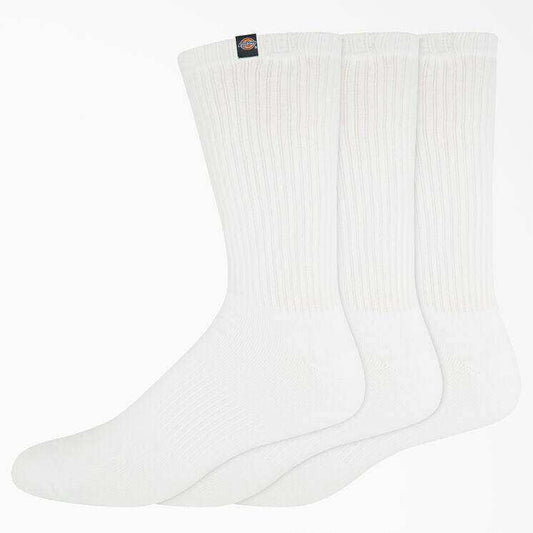 Dickies Label Crew Socks - White - Skoutley Outdoors LLC