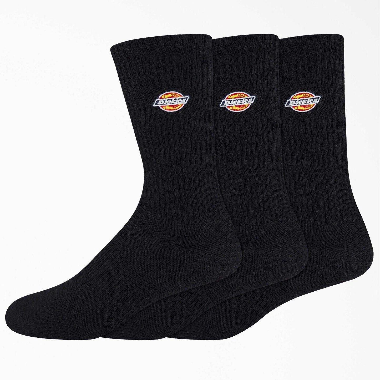 Dickies Embroidered Crew Socks - Black - Skoutley Outdoors LLC