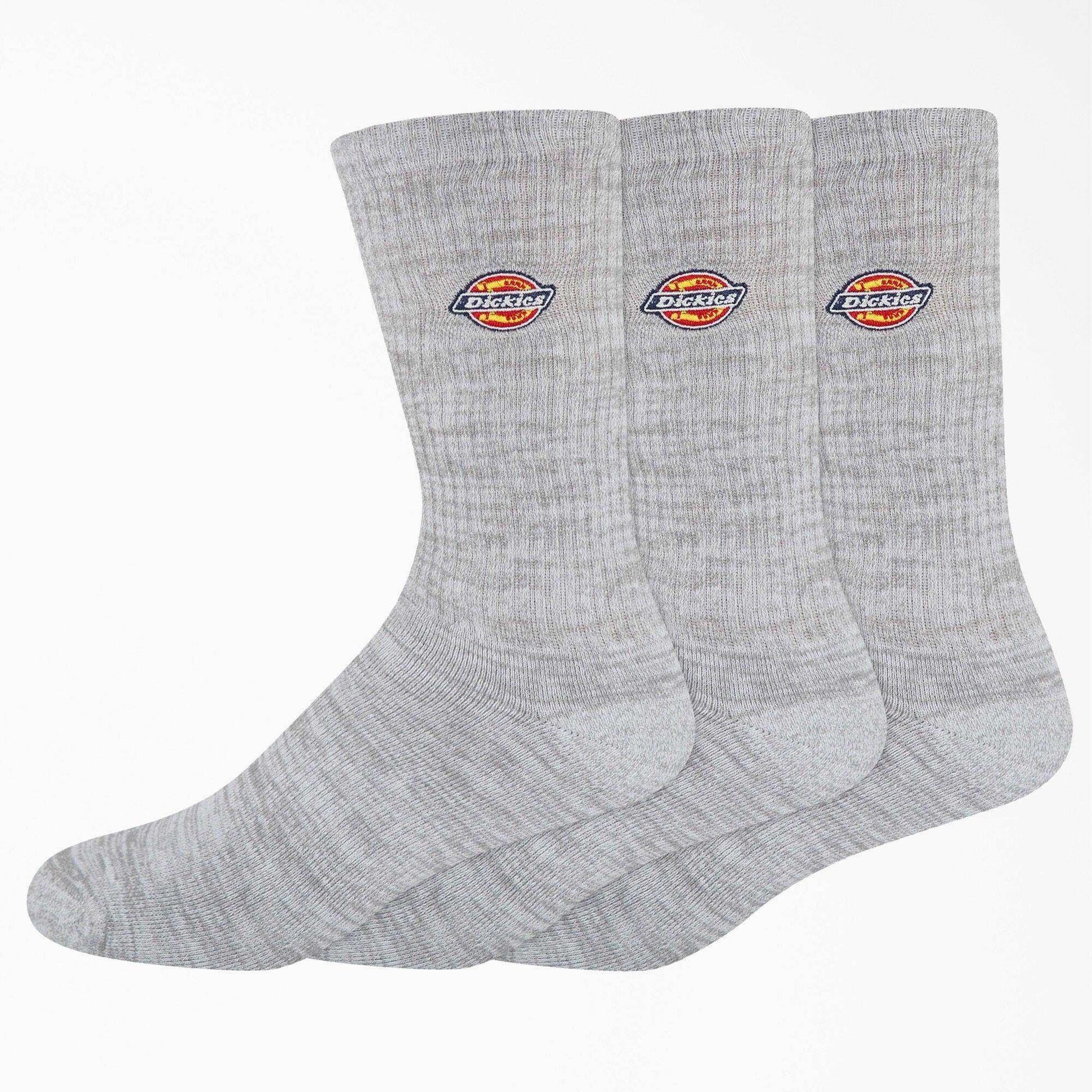 Dickies Embroidered Crew Socks - Gray - Skoutley Outdoors LLC