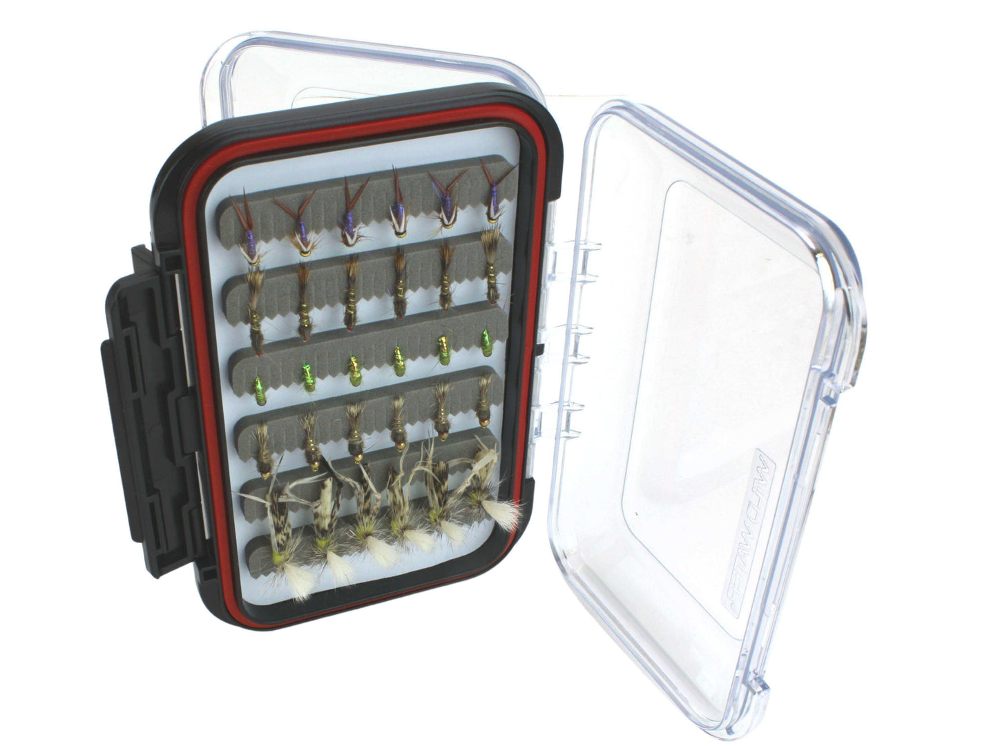 Dry and Nymph Fly Assortment, 66 Flies | 2 Sided Fly Box | Wild Water Fly Fishing - Skoutley Outdoors LLC