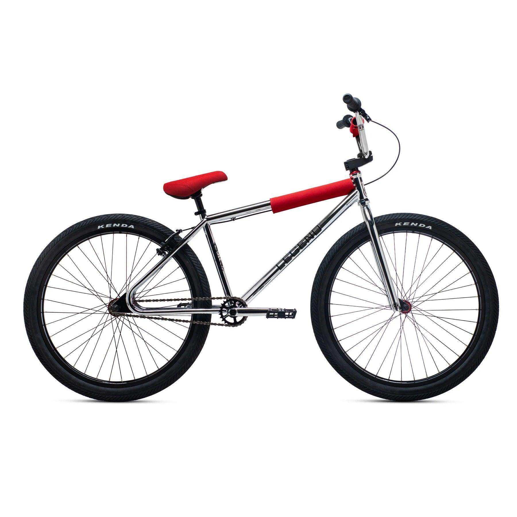 DK Legend Retro Cruiser 26″ Complete BMX Bike - Chrome/Red - Skoutley Outdoors LLC