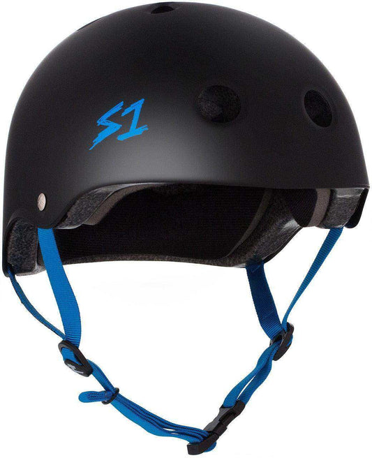 S1 Lifer Helmet - Black Matte/Cyan Straps - Skoutley Outdoors LLC