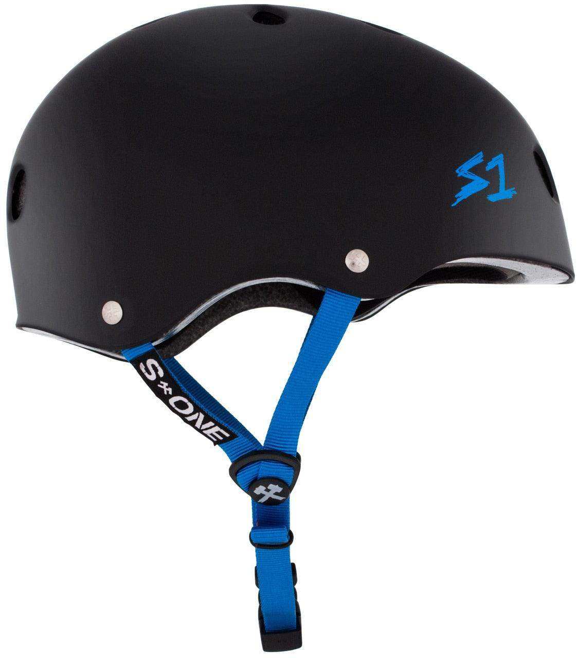 S1 Lifer Helmet - Black Matte/Cyan Straps - Skoutley Outdoors LLC