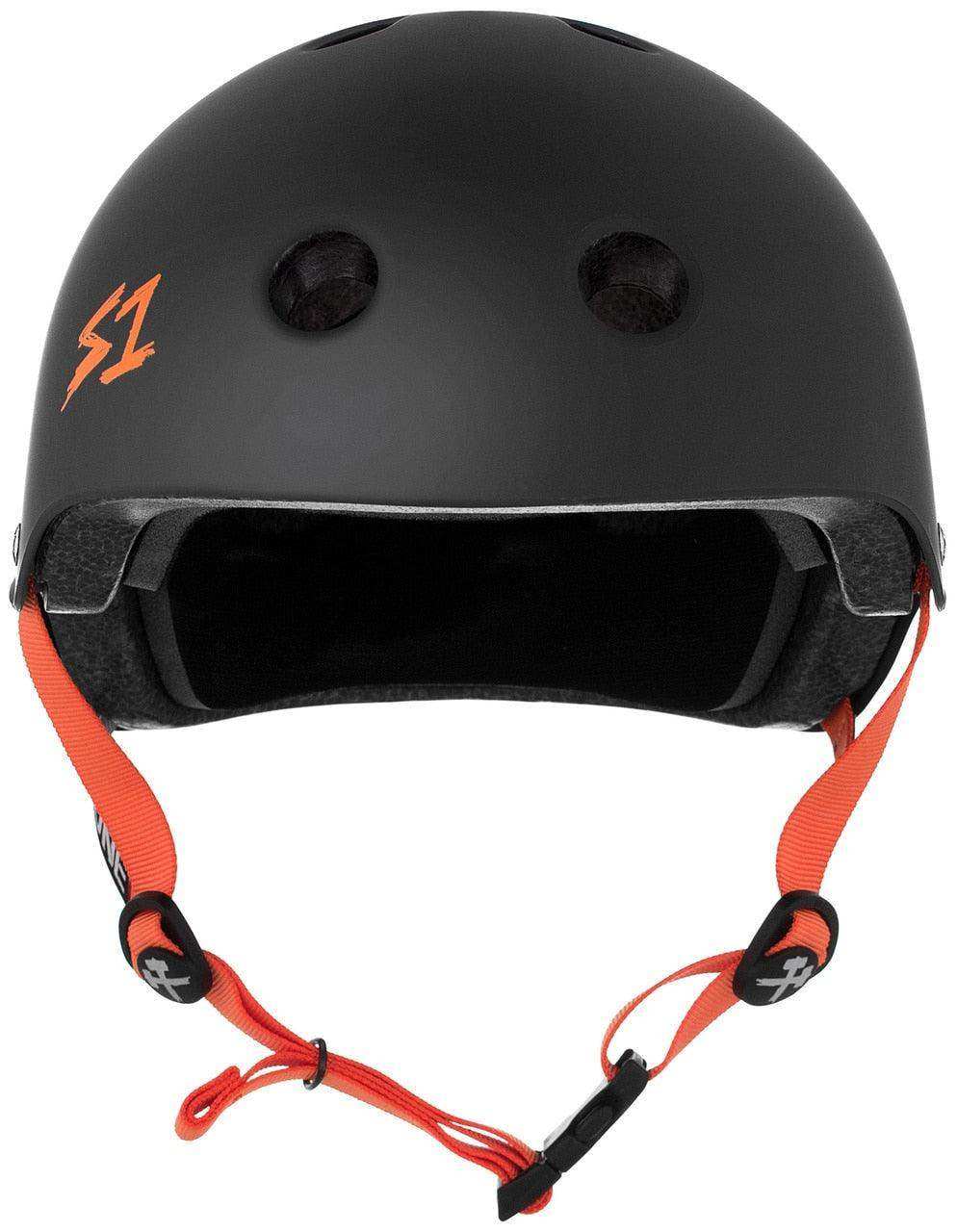 S1 Lifer Helmet - Black Matte/Orange Straps - Skoutley Outdoors LLC