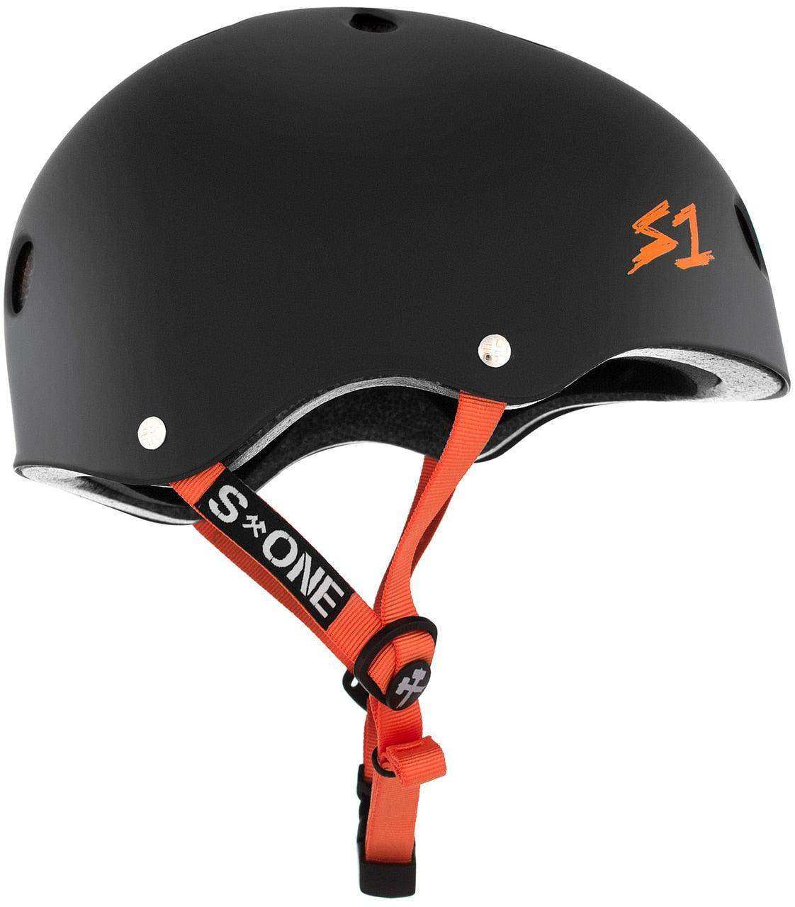 S1 Lifer Helmet - Black Matte/Orange Straps - Skoutley Outdoors LLC