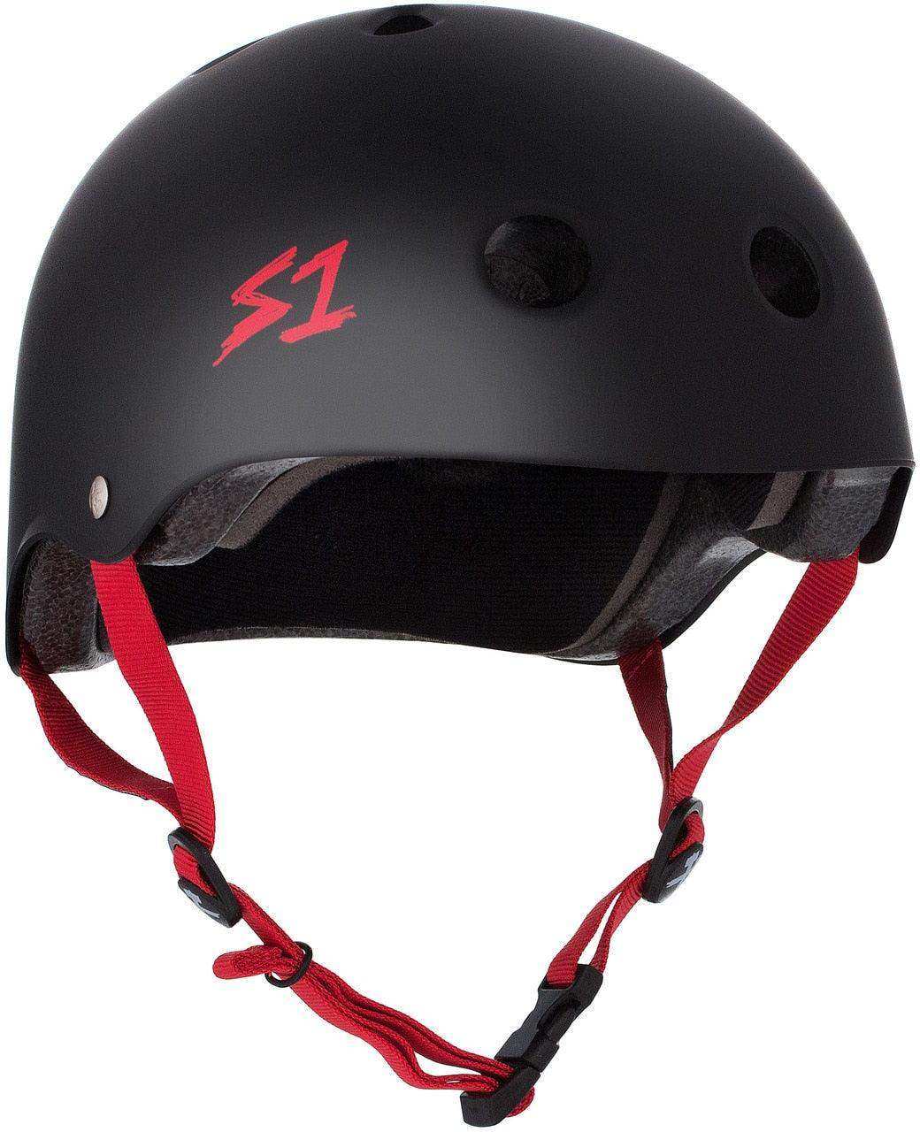 S1 Lifer Helmet - Black Matte/Red Straps - Skoutley Outdoors LLC