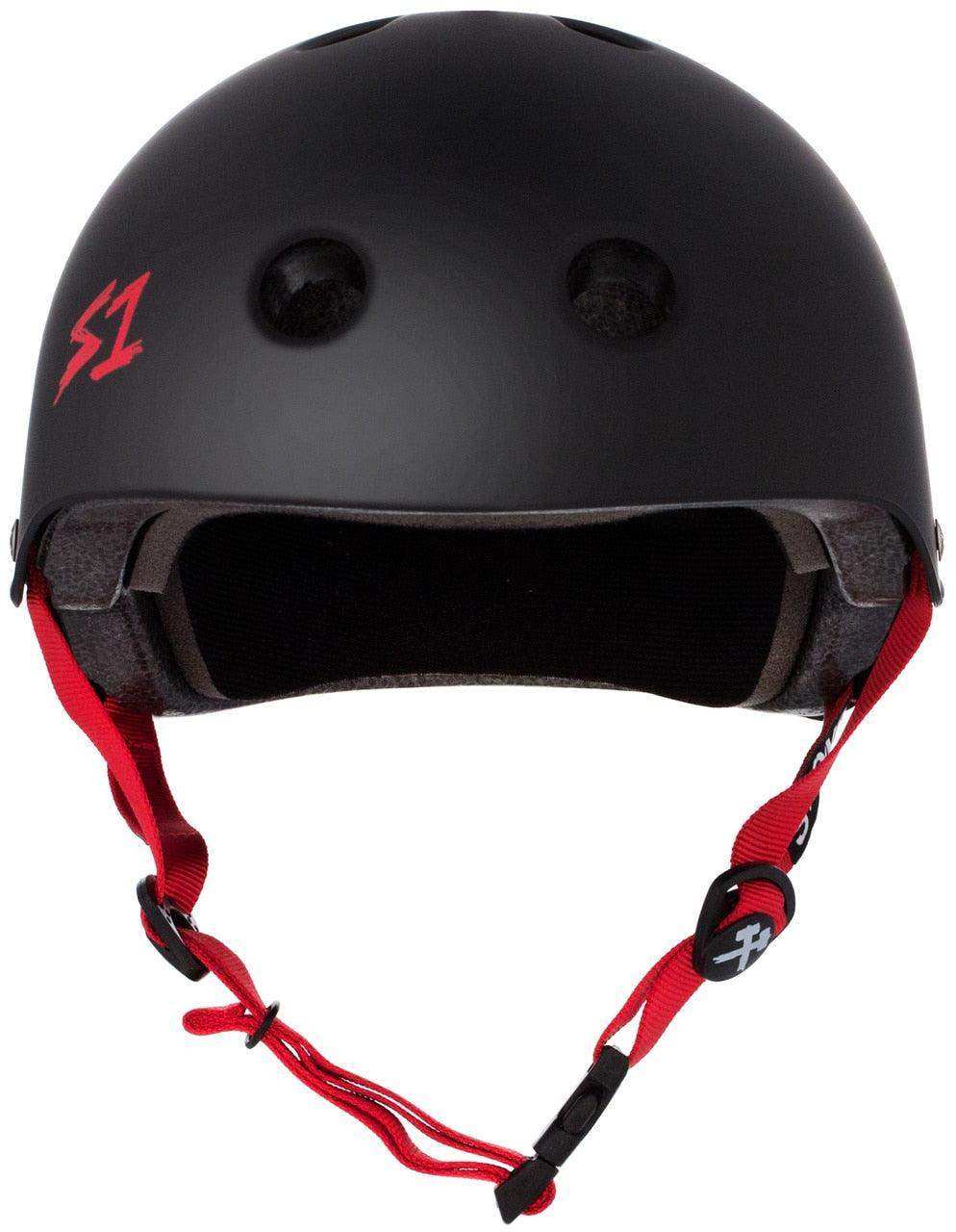 S1 Lifer Helmet - Black Matte/Red Straps - Skoutley Outdoors LLC