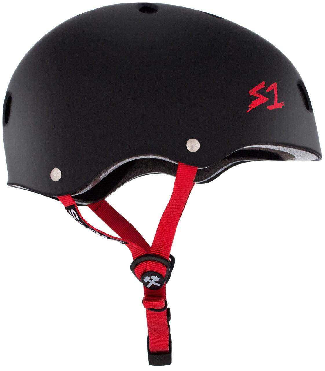 S1 Lifer Helmet - Black Matte/Red Straps - Skoutley Outdoors LLC