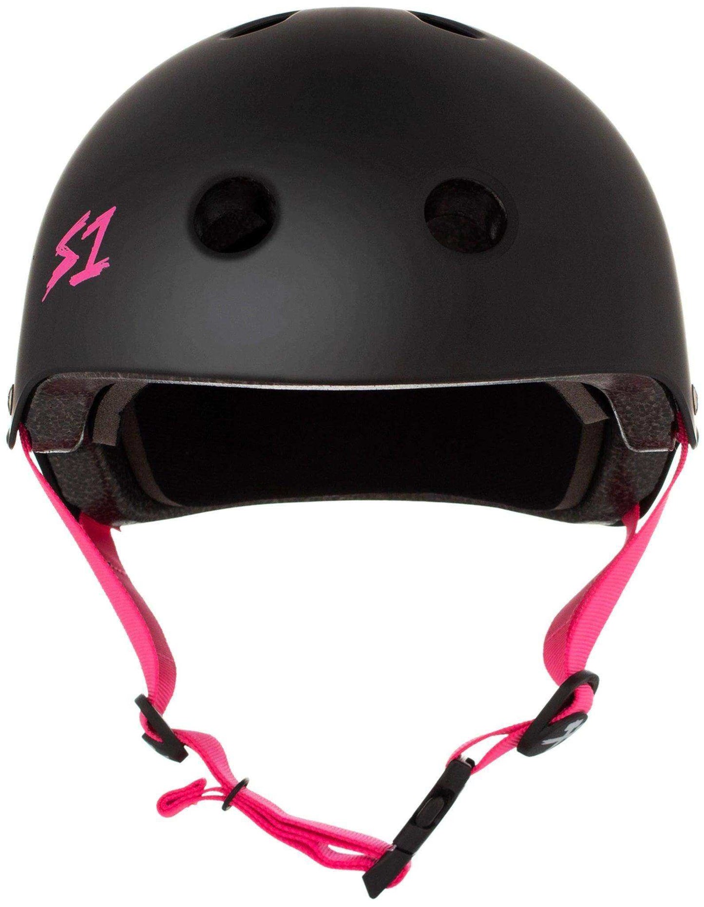 S1 Lifer Helmet - Black Matte/Pink Straps - Skoutley Outdoors LLC