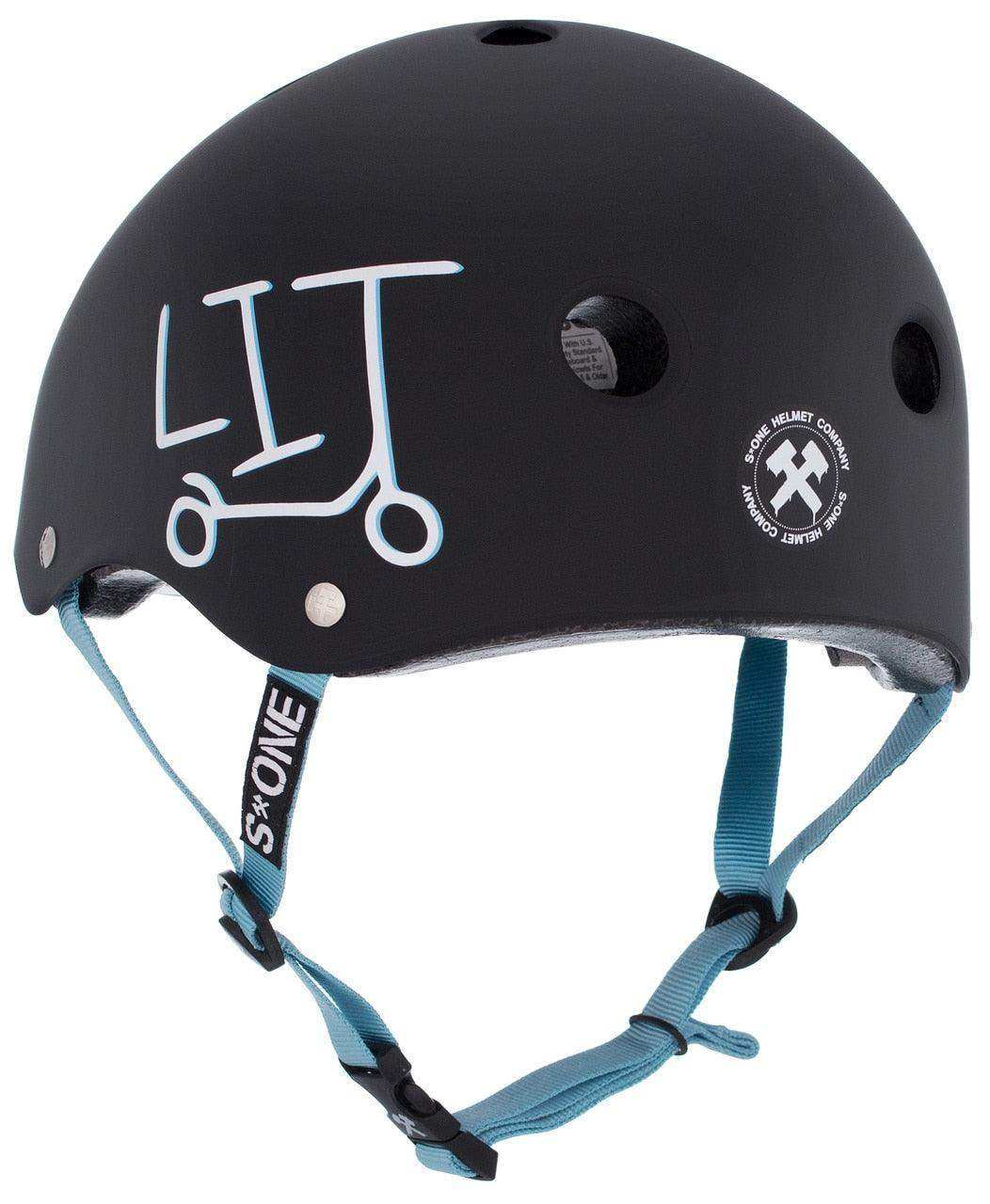 S1 Lifer Helmet - Black Matte/Light Blue Straps - Undialed LIT Collab - Skoutley Outdoors LLC