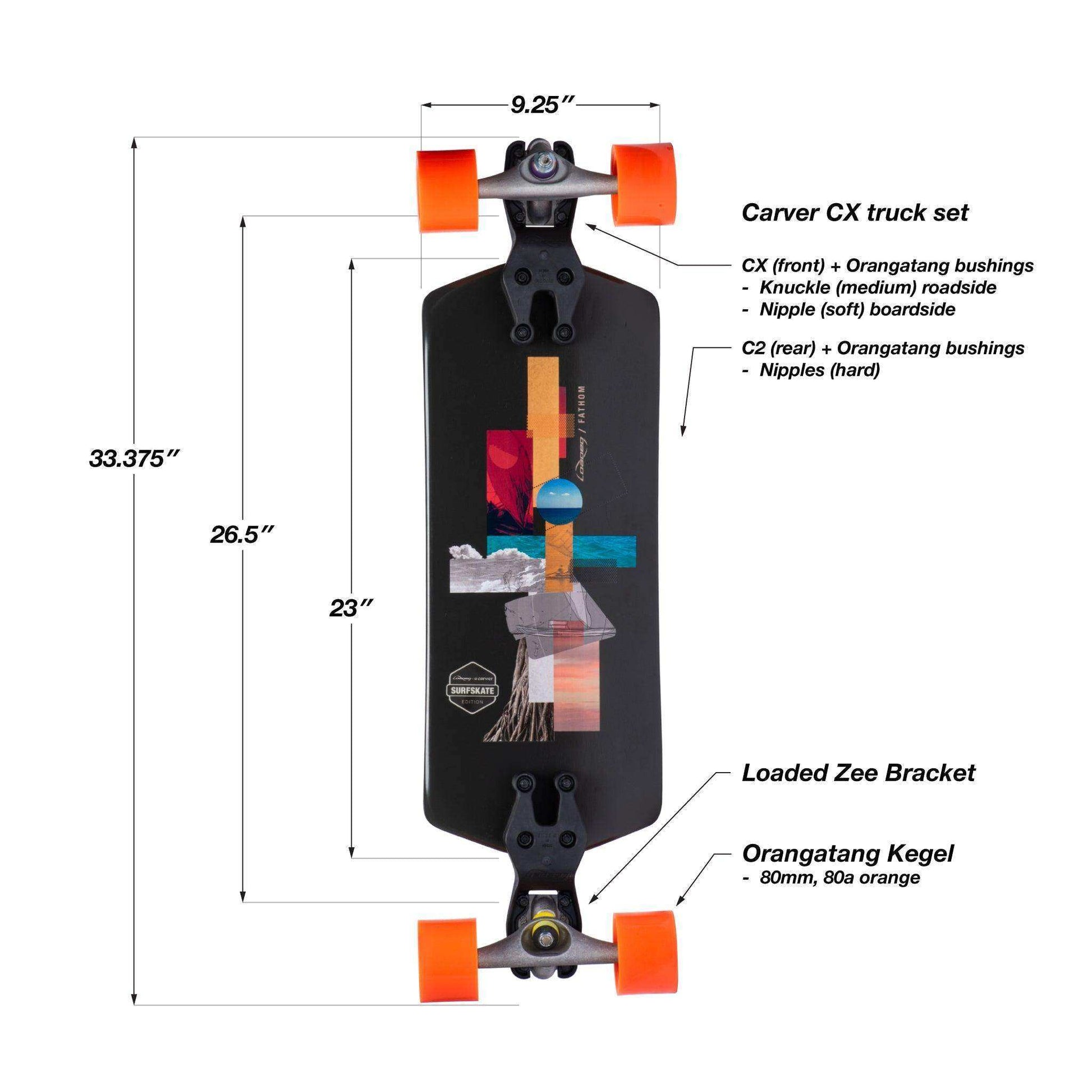 Loaded Fathom Surfskate Complete - Skoutley Outdoors LLC