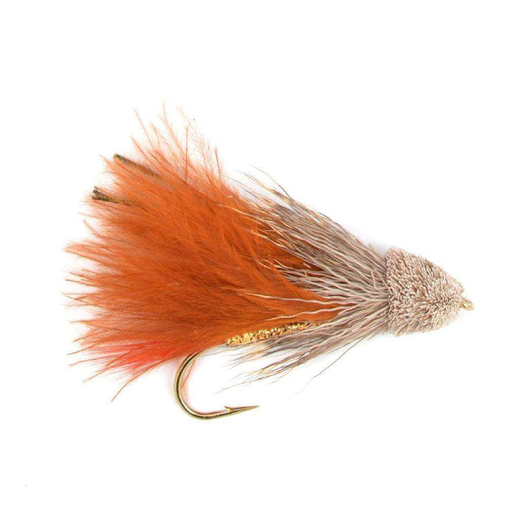 Brown Marabou Muddler Minnow Streamer Flies - 4 Fly Fishing Flies - Hook Size 8 - Skoutley Outdoors LLC