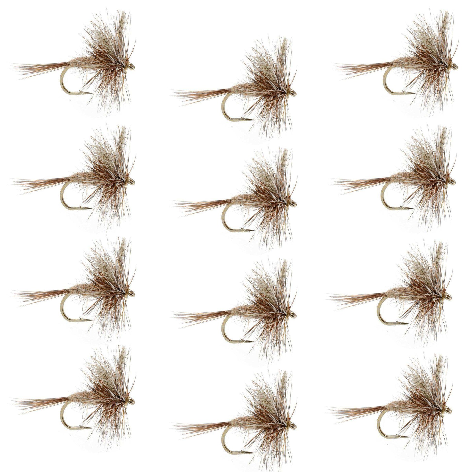 March Brown Classic Dry Fly - 1 Dozen Flies Hook Size 12 - Skoutley Outdoors LLC