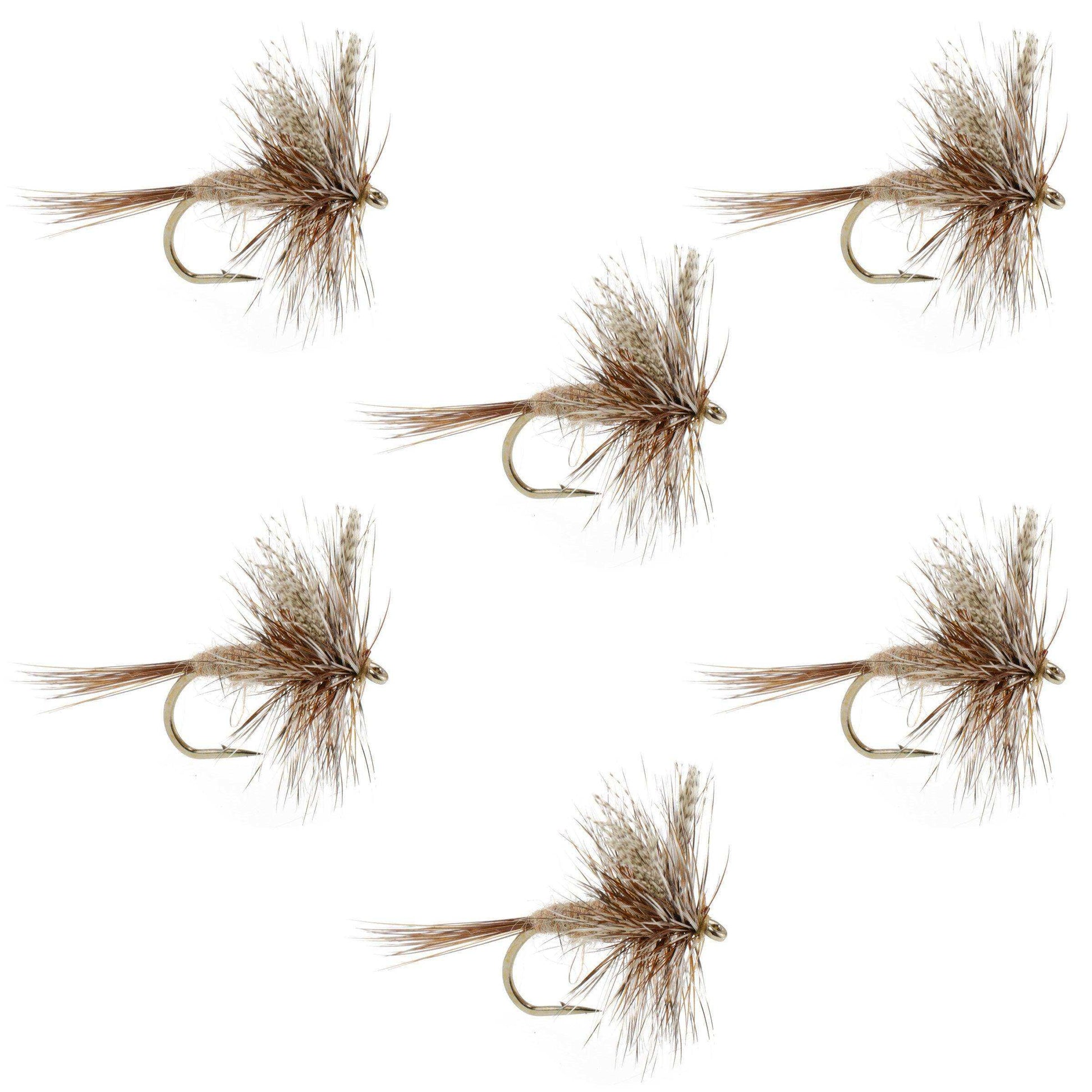 March Brown Classic Dry Fly - 6 Flies Hook Size 14 - Skoutley Outdoors LLC