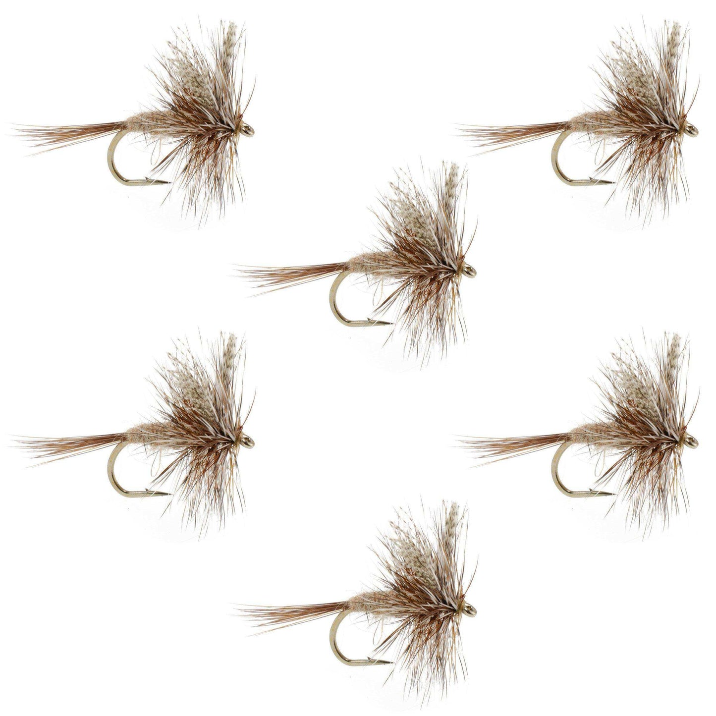 March Brown Classic Dry Fly - 6 Flies Hook Size 16 - Skoutley Outdoors LLC