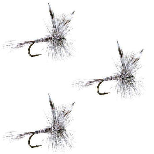 3 Pack Mosquito Classic Trout Dry Fly Fishing Flies - Hook Size 16 - Skoutley Outdoors LLC