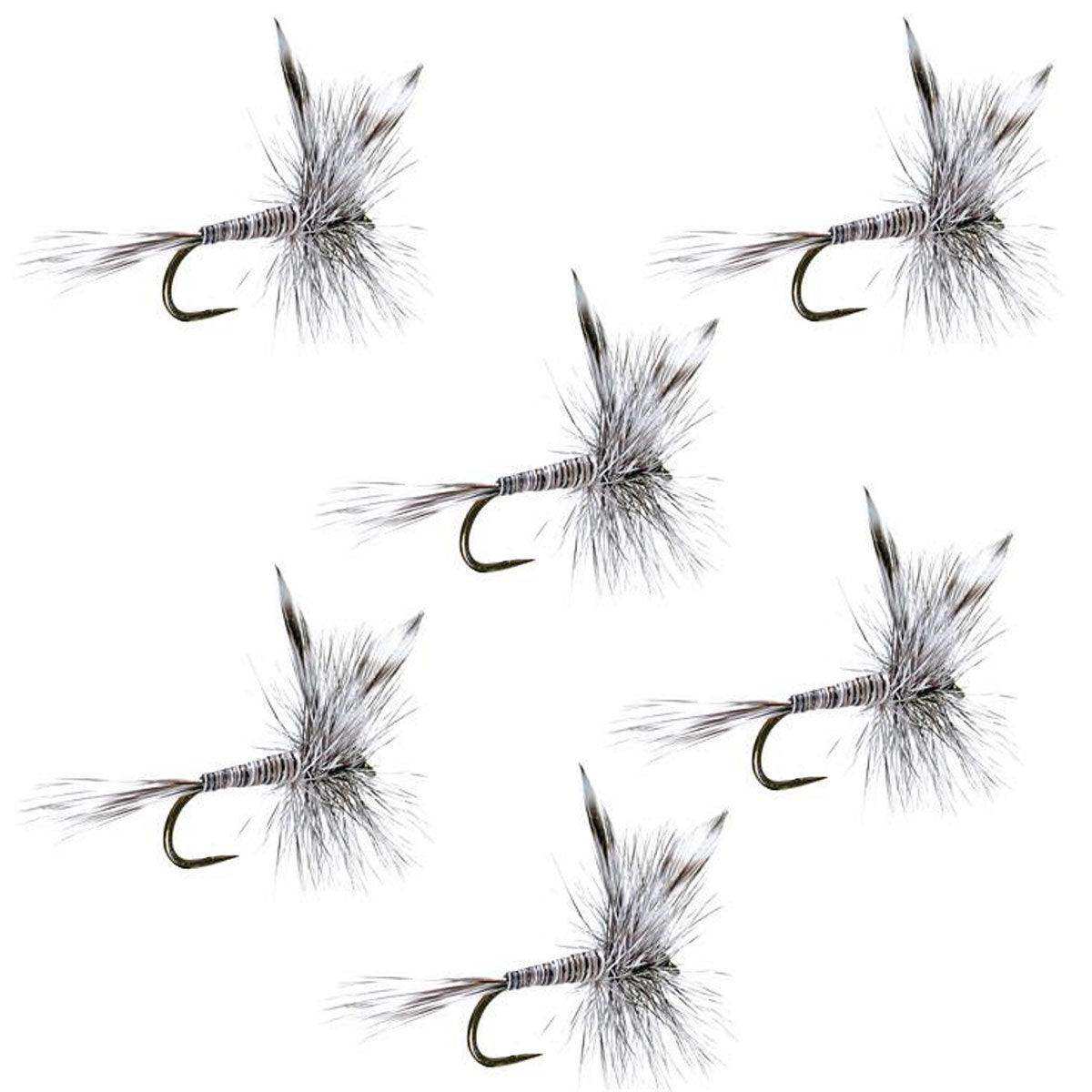 Barbless Mosquito Classic Trout Dry Fly Fishing 6 Flies - Hook Size 18 - Skoutley Outdoors LLC