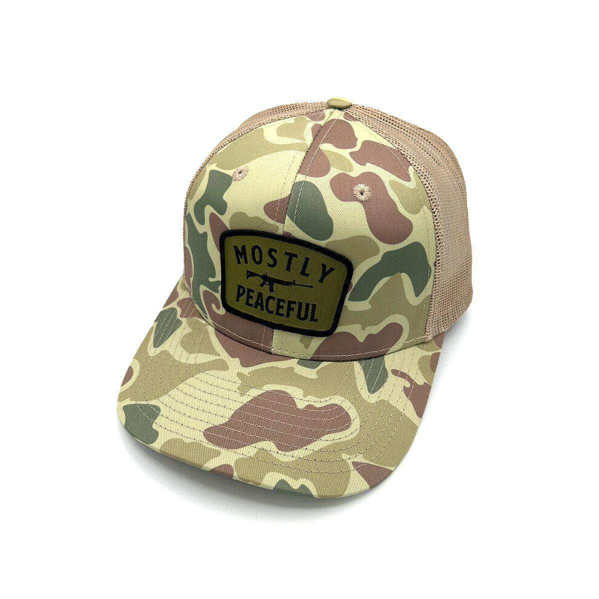 Mostly Peaceful Woven Patch Hat - Skoutley Outdoors LLC