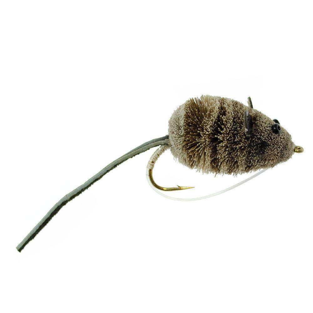 3 Pack Mighty Mouse Deer Hair Bug Size 4 - Bass Fly Fishing Bug Wide Gape Bass Hooks With Weed Guard - Skoutley Outdoors LLC