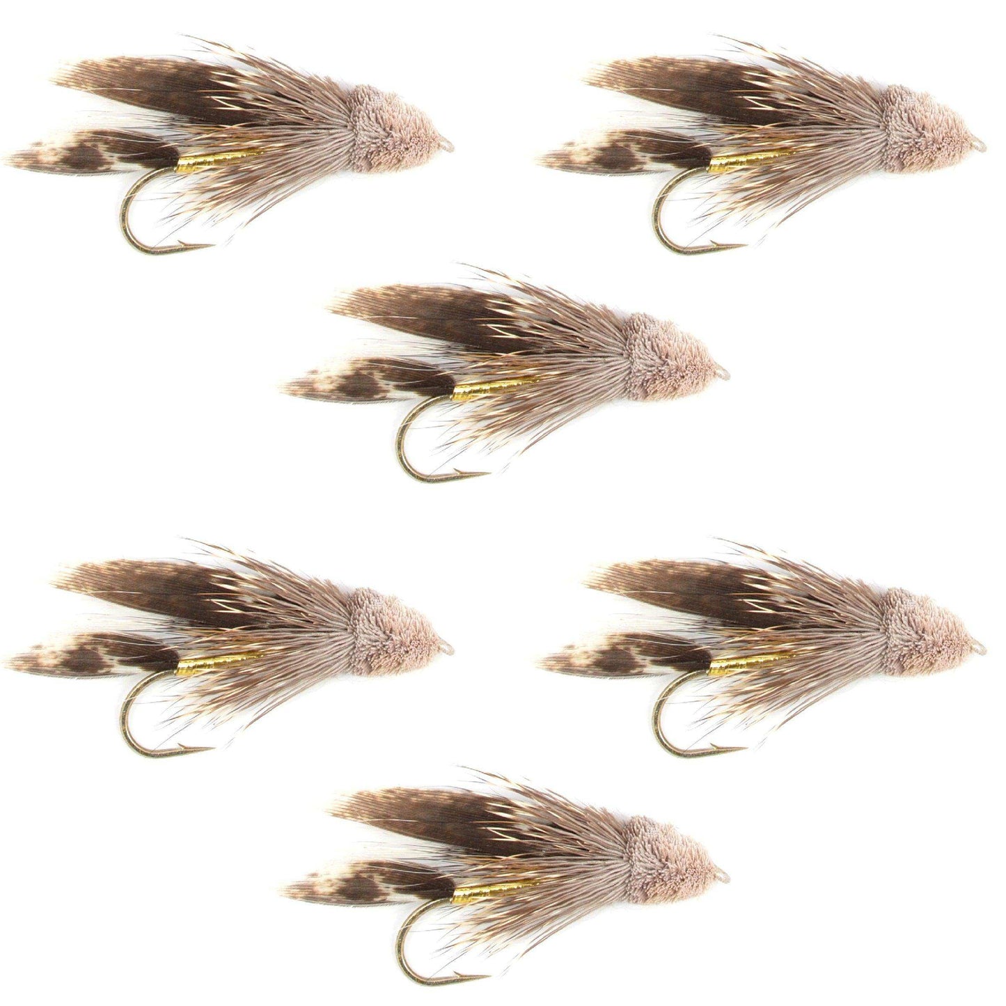 Muddler Minnow Fly Fishing Flies - Classic Bass and Trout Streamers - Set of 6 Flies Hook Size 6 - Skoutley Outdoors LLC