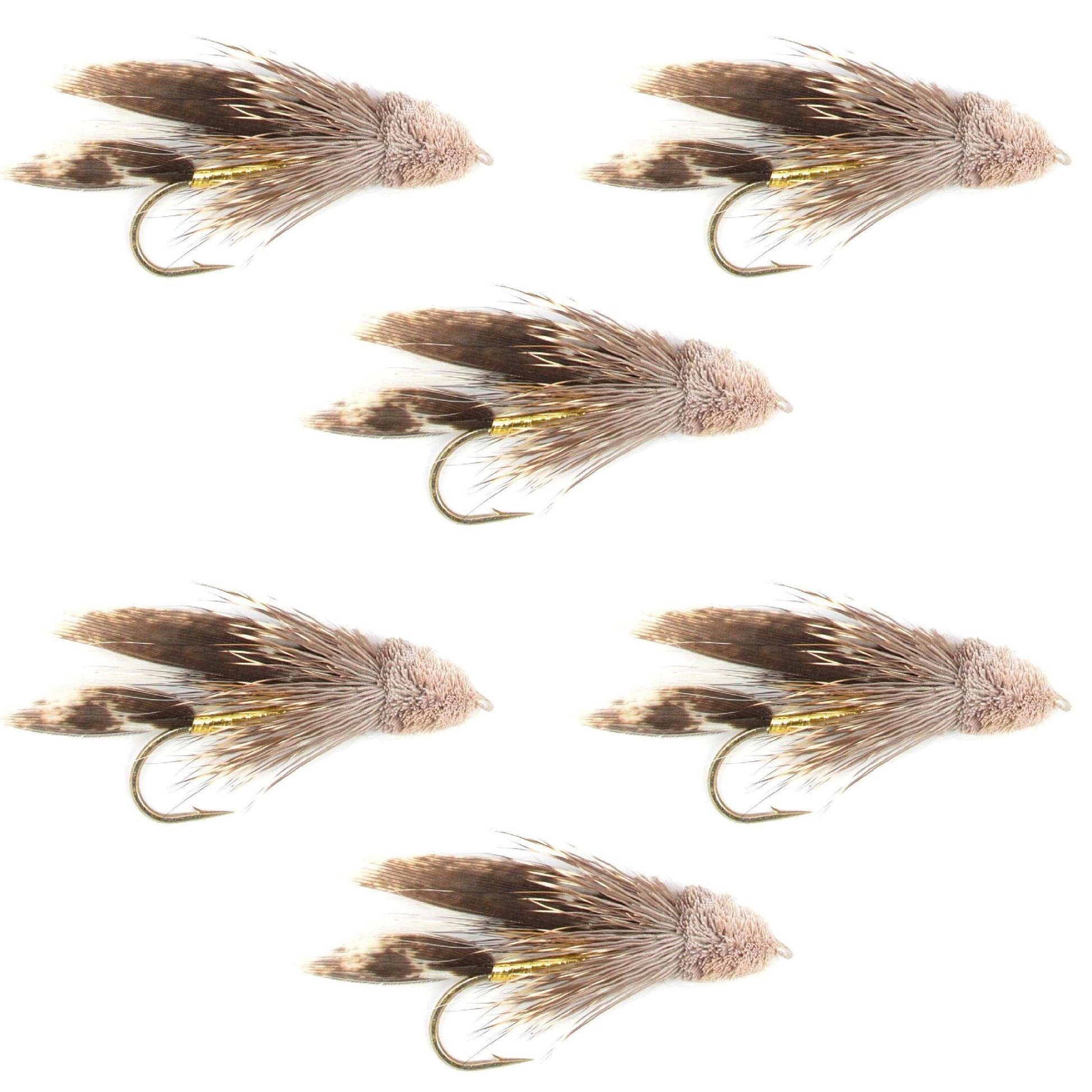 Muddler Minnow Fly Fishing Flies - Classic Bass and Trout Streamers - Set of 6 Flies Hook Size 6 - Skoutley Outdoors LLC